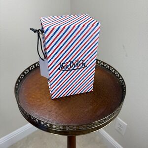 Von Dutch Vanity Case Bag Striped Barber Shop Red White Blue Cosmetic‎